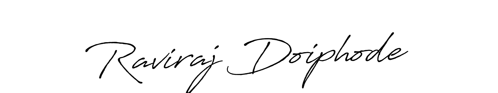 How to make Raviraj Doiphode name signature. Use Antro_Vectra_Bolder style for creating short signs online. This is the latest handwritten sign. Raviraj Doiphode signature style 7 images and pictures png