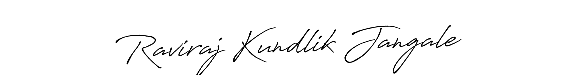 Make a beautiful signature design for name Raviraj Kundlik Jangale. With this signature (Antro_Vectra_Bolder) style, you can create a handwritten signature for free. Raviraj Kundlik Jangale signature style 7 images and pictures png