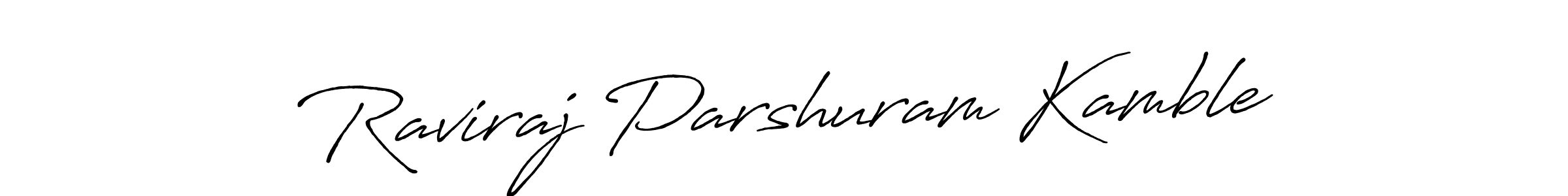 Make a beautiful signature design for name Raviraj Parshuram Kamble. With this signature (Antro_Vectra_Bolder) style, you can create a handwritten signature for free. Raviraj Parshuram Kamble signature style 7 images and pictures png