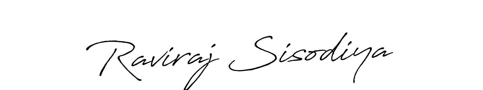 Design your own signature with our free online signature maker. With this signature software, you can create a handwritten (Antro_Vectra_Bolder) signature for name Raviraj Sisodiya. Raviraj Sisodiya signature style 7 images and pictures png