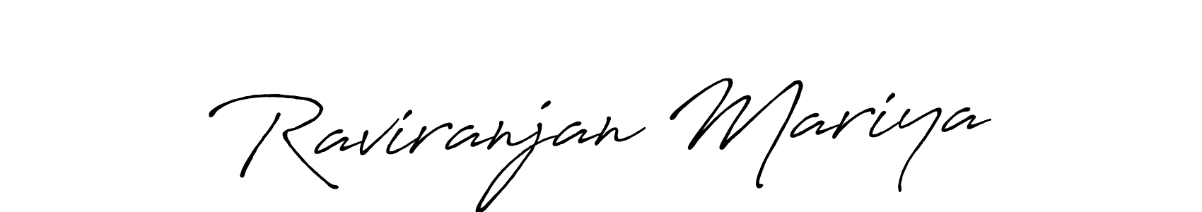 Also You can easily find your signature by using the search form. We will create Raviranjan Mariya name handwritten signature images for you free of cost using Antro_Vectra_Bolder sign style. Raviranjan Mariya signature style 7 images and pictures png