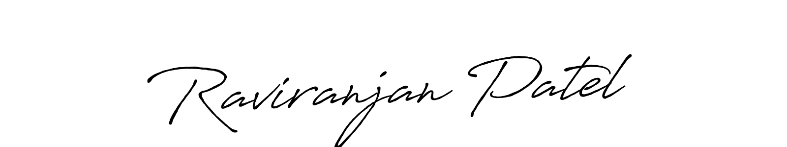 Create a beautiful signature design for name Raviranjan Patel. With this signature (Antro_Vectra_Bolder) fonts, you can make a handwritten signature for free. Raviranjan Patel signature style 7 images and pictures png