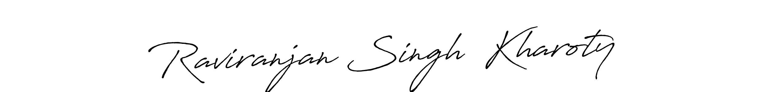 How to make Raviranjan Singh  Kharoty name signature. Use Antro_Vectra_Bolder style for creating short signs online. This is the latest handwritten sign. Raviranjan Singh  Kharoty signature style 7 images and pictures png