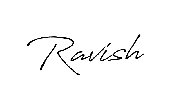 Make a beautiful signature design for name Ravish. With this signature (Antro_Vectra_Bolder) style, you can create a handwritten signature for free. Ravish signature style 7 images and pictures png