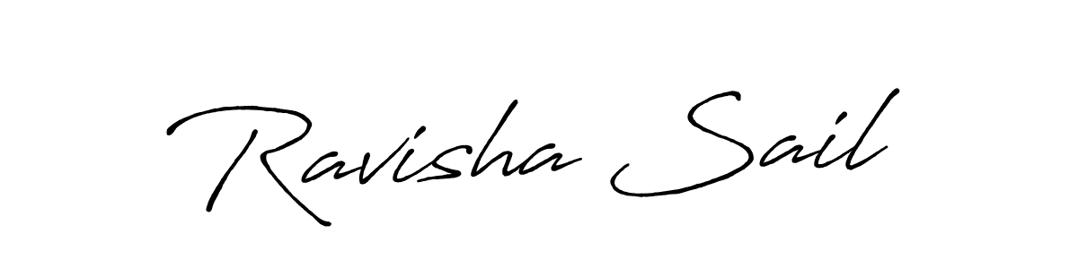 if you are searching for the best signature style for your name Ravisha Sail. so please give up your signature search. here we have designed multiple signature styles  using Antro_Vectra_Bolder. Ravisha Sail signature style 7 images and pictures png