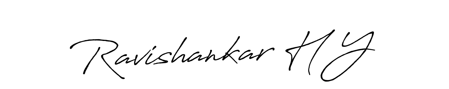 Antro_Vectra_Bolder is a professional signature style that is perfect for those who want to add a touch of class to their signature. It is also a great choice for those who want to make their signature more unique. Get Ravishankar H Y name to fancy signature for free. Ravishankar H Y signature style 7 images and pictures png