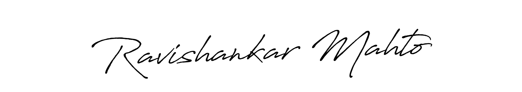 Create a beautiful signature design for name Ravishankar Mahto. With this signature (Antro_Vectra_Bolder) fonts, you can make a handwritten signature for free. Ravishankar Mahto signature style 7 images and pictures png