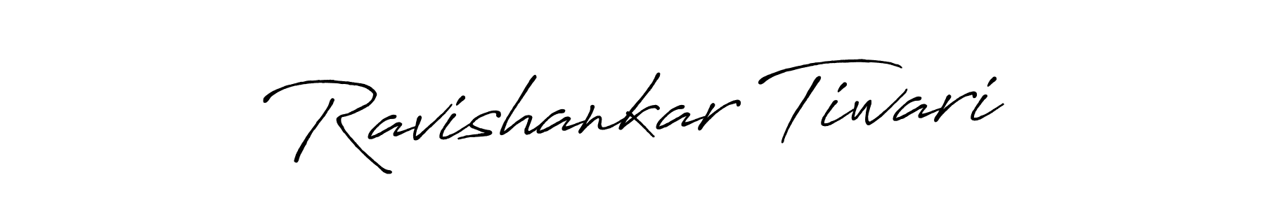 The best way (Antro_Vectra_Bolder) to make a short signature is to pick only two or three words in your name. The name Ravishankar Tiwari include a total of six letters. For converting this name. Ravishankar Tiwari signature style 7 images and pictures png