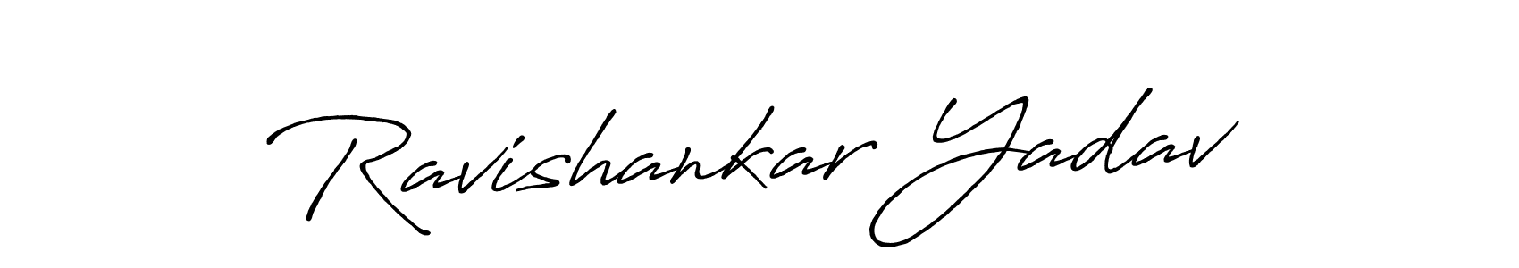 Ravishankar Yadav stylish signature style. Best Handwritten Sign (Antro_Vectra_Bolder) for my name. Handwritten Signature Collection Ideas for my name Ravishankar Yadav. Ravishankar Yadav signature style 7 images and pictures png