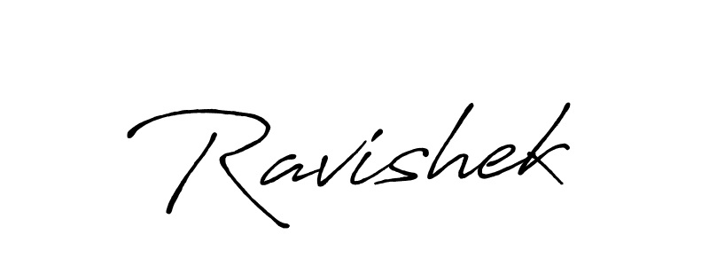 Make a beautiful signature design for name Ravishek. With this signature (Antro_Vectra_Bolder) style, you can create a handwritten signature for free. Ravishek signature style 7 images and pictures png