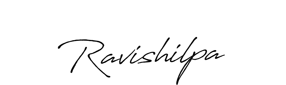 Also we have Ravishilpa name is the best signature style. Create professional handwritten signature collection using Antro_Vectra_Bolder autograph style. Ravishilpa signature style 7 images and pictures png