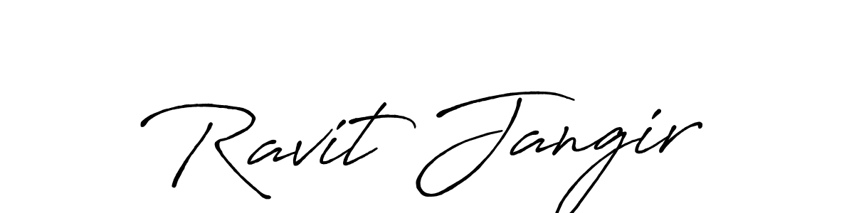 Ravit Jangir stylish signature style. Best Handwritten Sign (Antro_Vectra_Bolder) for my name. Handwritten Signature Collection Ideas for my name Ravit Jangir. Ravit Jangir signature style 7 images and pictures png