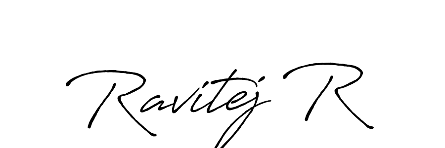 Also we have Ravitej R name is the best signature style. Create professional handwritten signature collection using Antro_Vectra_Bolder autograph style. Ravitej R signature style 7 images and pictures png