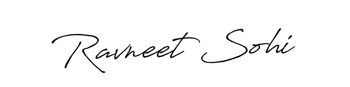 Also You can easily find your signature by using the search form. We will create Ravneet Sohi name handwritten signature images for you free of cost using Antro_Vectra_Bolder sign style. Ravneet Sohi signature style 7 images and pictures png