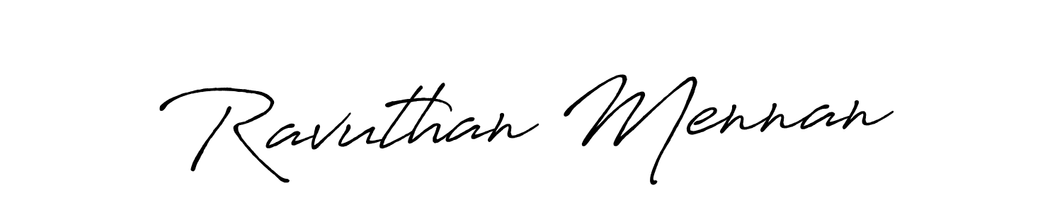 Also we have Ravuthan Mennan name is the best signature style. Create professional handwritten signature collection using Antro_Vectra_Bolder autograph style. Ravuthan Mennan signature style 7 images and pictures png