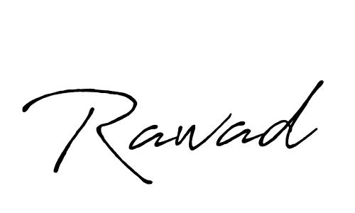 Use a signature maker to create a handwritten signature online. With this signature software, you can design (Antro_Vectra_Bolder) your own signature for name Rawad. Rawad signature style 7 images and pictures png