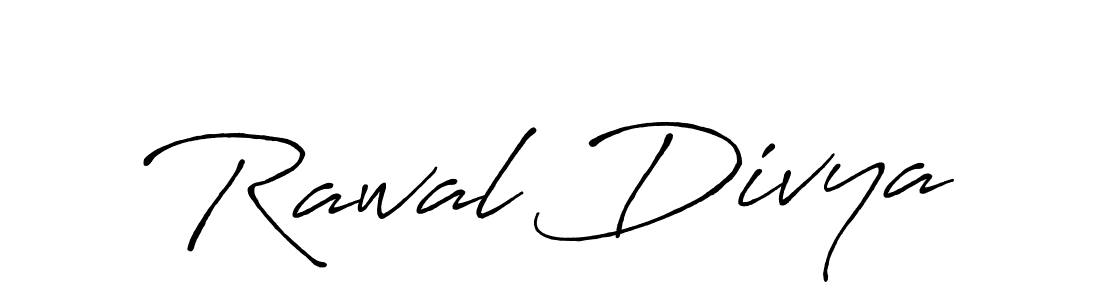 Antro_Vectra_Bolder is a professional signature style that is perfect for those who want to add a touch of class to their signature. It is also a great choice for those who want to make their signature more unique. Get Rawal Divya name to fancy signature for free. Rawal Divya signature style 7 images and pictures png