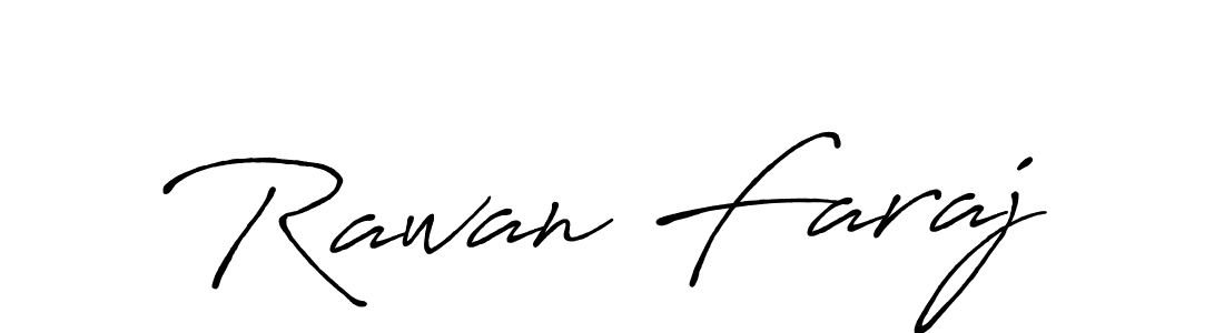 Design your own signature with our free online signature maker. With this signature software, you can create a handwritten (Antro_Vectra_Bolder) signature for name Rawan Faraj. Rawan Faraj signature style 7 images and pictures png