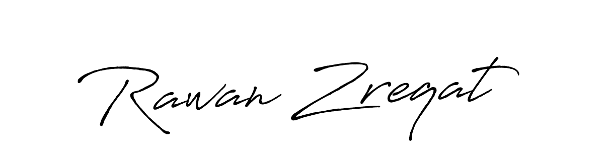 Make a beautiful signature design for name Rawan Zreqat. With this signature (Antro_Vectra_Bolder) style, you can create a handwritten signature for free. Rawan Zreqat signature style 7 images and pictures png