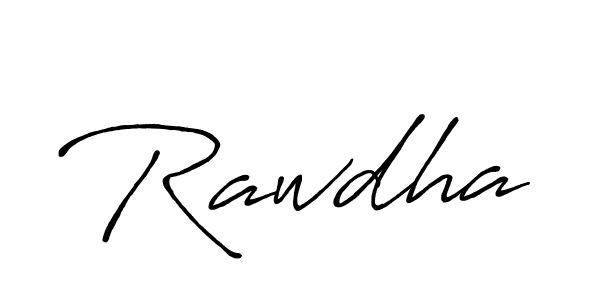 Create a beautiful signature design for name Rawdha. With this signature (Antro_Vectra_Bolder) fonts, you can make a handwritten signature for free. Rawdha signature style 7 images and pictures png