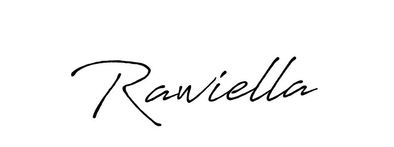Make a beautiful signature design for name Rawiella. With this signature (Antro_Vectra_Bolder) style, you can create a handwritten signature for free. Rawiella signature style 7 images and pictures png