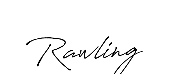 Design your own signature with our free online signature maker. With this signature software, you can create a handwritten (Antro_Vectra_Bolder) signature for name Rawling. Rawling signature style 7 images and pictures png