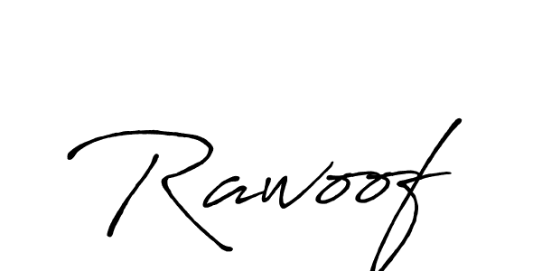 Antro_Vectra_Bolder is a professional signature style that is perfect for those who want to add a touch of class to their signature. It is also a great choice for those who want to make their signature more unique. Get Rawoof name to fancy signature for free. Rawoof signature style 7 images and pictures png
