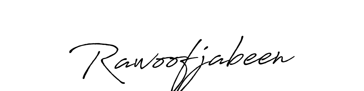 Create a beautiful signature design for name Rawoofjabeen. With this signature (Antro_Vectra_Bolder) fonts, you can make a handwritten signature for free. Rawoofjabeen signature style 7 images and pictures png