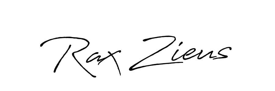 How to make Rax Zieus name signature. Use Antro_Vectra_Bolder style for creating short signs online. This is the latest handwritten sign. Rax Zieus signature style 7 images and pictures png