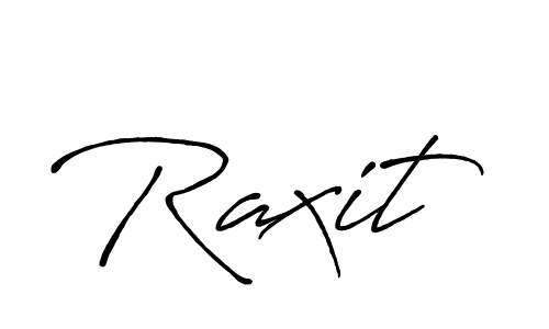 How to make Raxit name signature. Use Antro_Vectra_Bolder style for creating short signs online. This is the latest handwritten sign. Raxit signature style 7 images and pictures png