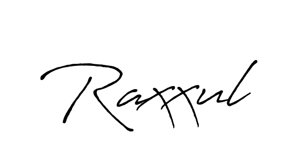Make a beautiful signature design for name Raxxul. With this signature (Antro_Vectra_Bolder) style, you can create a handwritten signature for free. Raxxul signature style 7 images and pictures png
