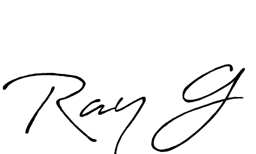 Also we have Ray G name is the best signature style. Create professional handwritten signature collection using Antro_Vectra_Bolder autograph style. Ray G signature style 7 images and pictures png