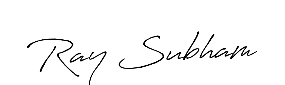 Make a beautiful signature design for name Ray Subham. With this signature (Antro_Vectra_Bolder) style, you can create a handwritten signature for free. Ray Subham signature style 7 images and pictures png