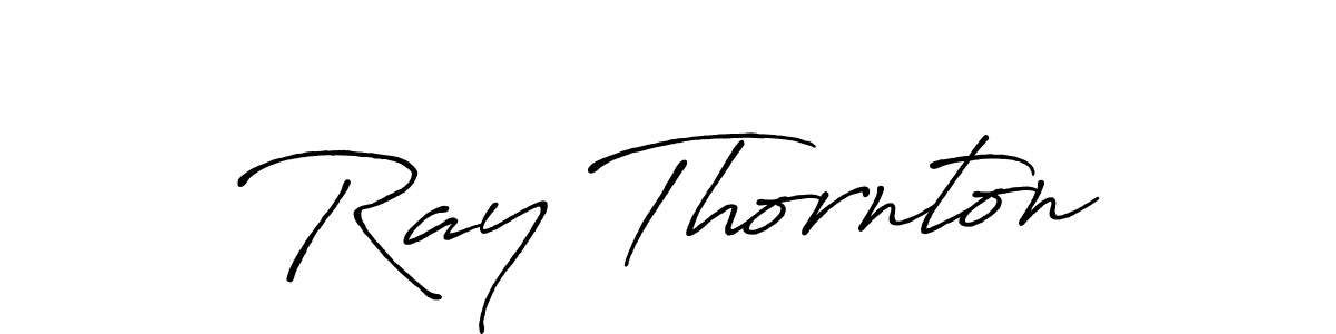 Ray Thornton stylish signature style. Best Handwritten Sign (Antro_Vectra_Bolder) for my name. Handwritten Signature Collection Ideas for my name Ray Thornton. Ray Thornton signature style 7 images and pictures png
