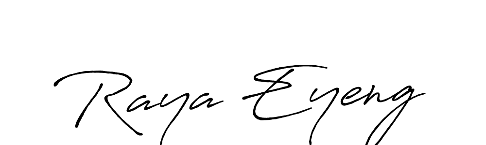 Also You can easily find your signature by using the search form. We will create Raya Eyeng name handwritten signature images for you free of cost using Antro_Vectra_Bolder sign style. Raya Eyeng signature style 7 images and pictures png