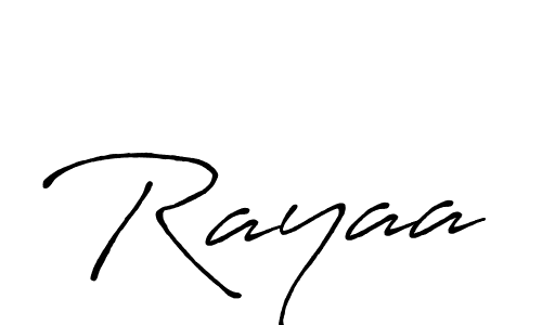 Make a beautiful signature design for name Rayaa. With this signature (Antro_Vectra_Bolder) style, you can create a handwritten signature for free. Rayaa signature style 7 images and pictures png