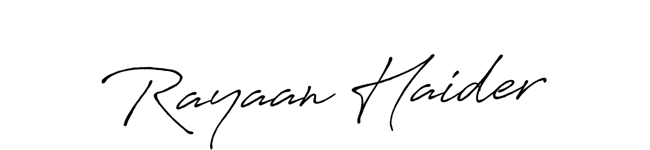 The best way (Antro_Vectra_Bolder) to make a short signature is to pick only two or three words in your name. The name Rayaan Haider include a total of six letters. For converting this name. Rayaan Haider signature style 7 images and pictures png