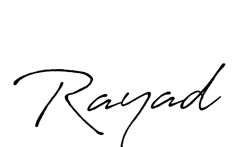 Rayad stylish signature style. Best Handwritten Sign (Antro_Vectra_Bolder) for my name. Handwritten Signature Collection Ideas for my name Rayad. Rayad signature style 7 images and pictures png