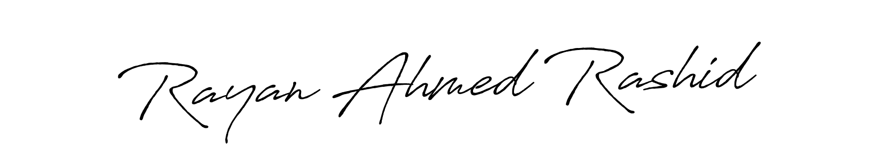 Design your own signature with our free online signature maker. With this signature software, you can create a handwritten (Antro_Vectra_Bolder) signature for name Rayan Ahmed Rashid. Rayan Ahmed Rashid signature style 7 images and pictures png