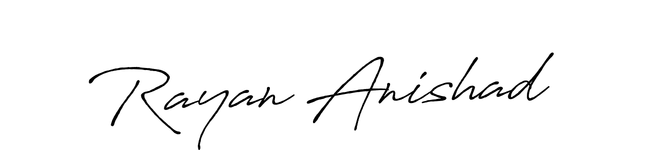 Also we have Rayan Anishad name is the best signature style. Create professional handwritten signature collection using Antro_Vectra_Bolder autograph style. Rayan Anishad signature style 7 images and pictures png