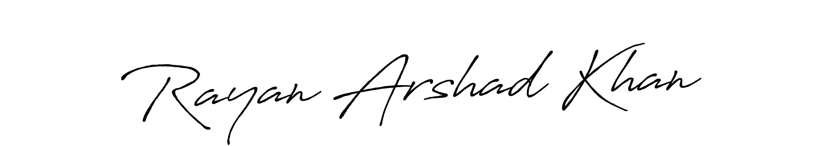 The best way (Antro_Vectra_Bolder) to make a short signature is to pick only two or three words in your name. The name Rayan Arshad Khan include a total of six letters. For converting this name. Rayan Arshad Khan signature style 7 images and pictures png