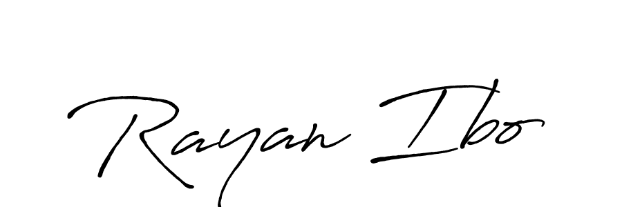 Design your own signature with our free online signature maker. With this signature software, you can create a handwritten (Antro_Vectra_Bolder) signature for name Rayan Ibo. Rayan Ibo signature style 7 images and pictures png