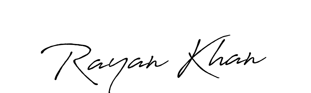 It looks lik you need a new signature style for name Rayan Khan. Design unique handwritten (Antro_Vectra_Bolder) signature with our free signature maker in just a few clicks. Rayan Khan signature style 7 images and pictures png