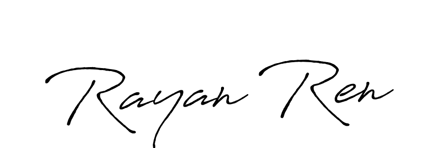 Make a beautiful signature design for name Rayan Ren. With this signature (Antro_Vectra_Bolder) style, you can create a handwritten signature for free. Rayan Ren signature style 7 images and pictures png