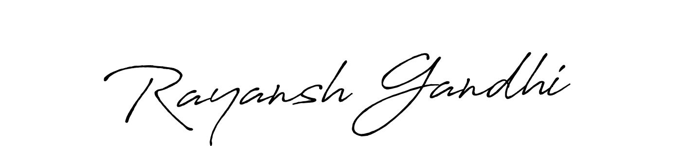 Similarly Antro_Vectra_Bolder is the best handwritten signature design. Signature creator online .You can use it as an online autograph creator for name Rayansh Gandhi. Rayansh Gandhi signature style 7 images and pictures png