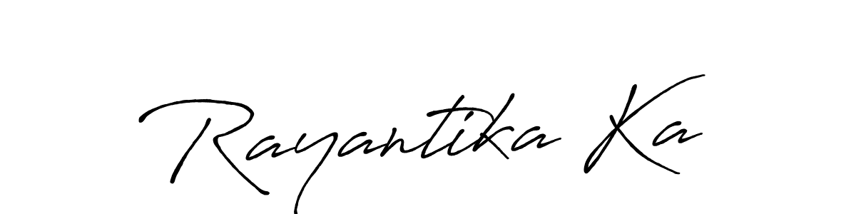 Also You can easily find your signature by using the search form. We will create Rayantika Ka name handwritten signature images for you free of cost using Antro_Vectra_Bolder sign style. Rayantika Ka signature style 7 images and pictures png