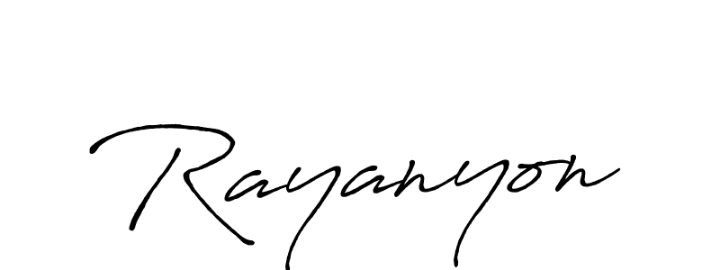 Also we have Rayanyon name is the best signature style. Create professional handwritten signature collection using Antro_Vectra_Bolder autograph style. Rayanyon signature style 7 images and pictures png