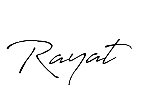 Design your own signature with our free online signature maker. With this signature software, you can create a handwritten (Antro_Vectra_Bolder) signature for name Rayat. Rayat signature style 7 images and pictures png