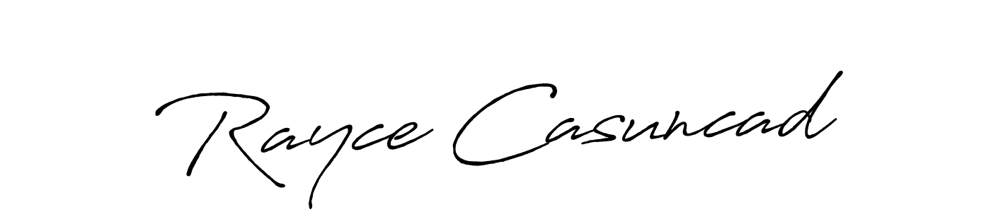 Use a signature maker to create a handwritten signature online. With this signature software, you can design (Antro_Vectra_Bolder) your own signature for name Rayce Casuncad. Rayce Casuncad signature style 7 images and pictures png