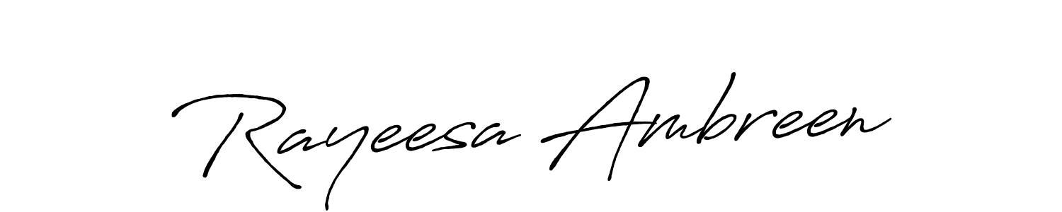 Make a beautiful signature design for name Rayeesa Ambreen. Use this online signature maker to create a handwritten signature for free. Rayeesa Ambreen signature style 7 images and pictures png
